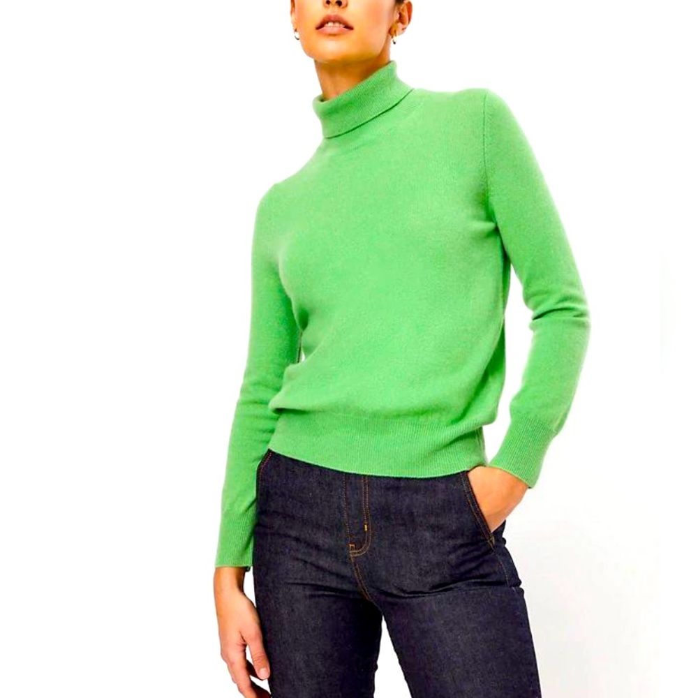Aritza The Group Babaton 💯 Cashmere Crop Turtleneck Sweater Size XXS